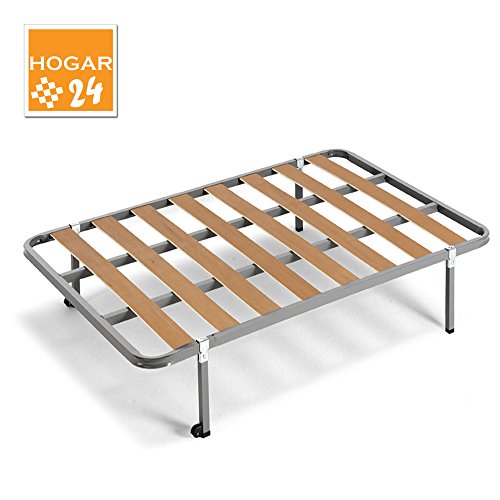 HOGAR24 Somier Somieres con Patas cuadradas + Ruedas, Tubo 30x30. Fabricación Nacional- 80x200cm-PATAS 32CM