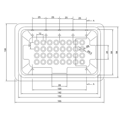 Hoguera de hierro fundido para estufa de pellets H Color 75,5 mm boca color 142 x 84 mm – Chapa de 6 mm