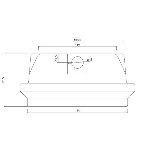 Hoguera de hierro fundido para estufa de pellets H Color 75,5 mm boca color 142 x 84 mm – Chapa de 6 mm