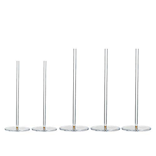 HOHIYA Soporte para donuts de acrílico para bodas, fiestas, regalo de cumpleaños de 15 pulgadas y 10 pulgadas (transparente, paquete de 5)