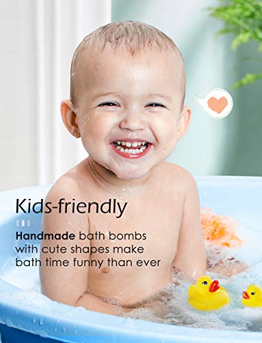 Homasy 6 Piezas Bombas de Baño, Kit SPA de Aceite Esencial Hecho a Mano, Bombas de Baño de Burbujas Efervescentes, Manteca de Karité Hidrata, Cumpleaños, Regalos para Mujeres, Madres y Niños