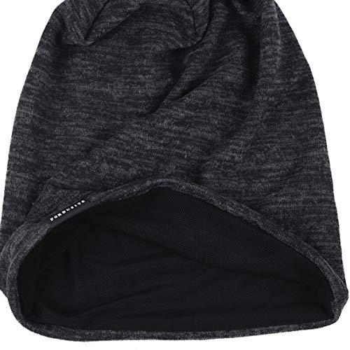 Hombres Slouch Gorrita Tejida Tejer Casquete Largo Holgado Forrado Invierno Verano Sombreros (Gris)