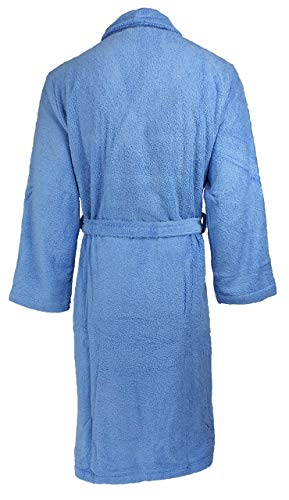 Home Basic - Albornoz con Cuello Tipo Smoking, Talla XL, Color mar