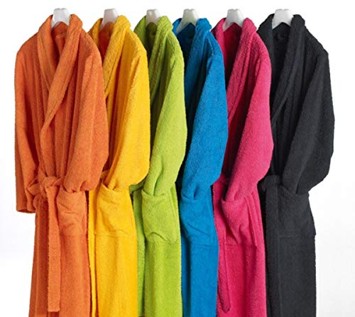 Home Basic - Albornoz con Cuello Tipo Smoking, Talla XL, Color mar