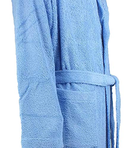 Home Basic - Albornoz con Cuello Tipo Smoking, Talla XL, Color mar