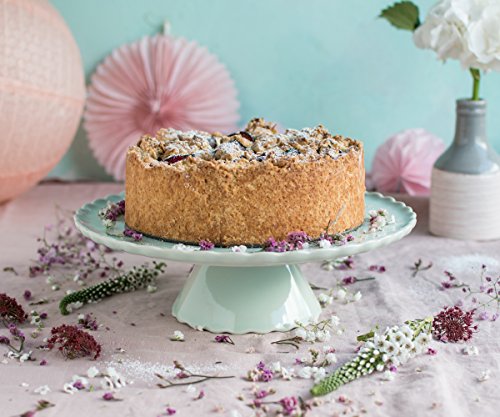 Home of Cake Plato para Tarta Sweet Flower Mediano en Verde Menta, Ø 28 cm