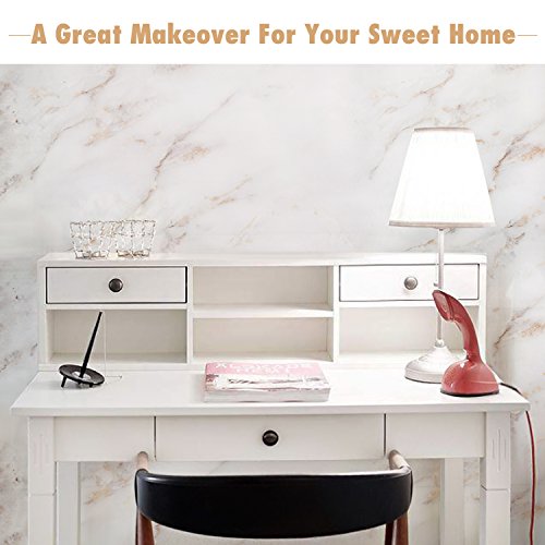 Homein Vinilos para Muebles Marmol, Papel Pintado Autoadhesivo, Vinilos Cocina/Pared/Armario/Baño, Papel Adhesivo Impermeable y a Prueba de Polvo, PVC Rollo 60x200cm