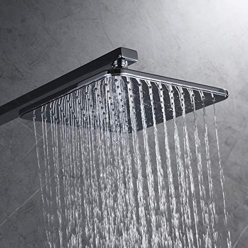 Homelody Columna de Ducha 3funciones con LCD Pantalla Hidroeléctrica Columna Hidromasaje Duchas Set Ducha con Conjunto de Ducha Agua Fría y Caliente Plateado