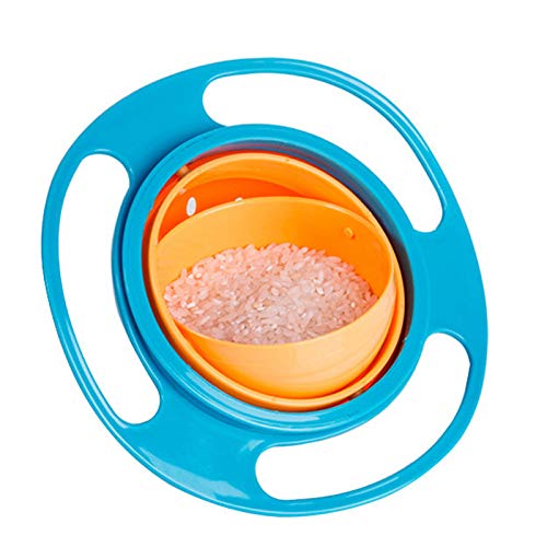 Homeng - 3 Cuencos antivuelco para bebé, giran 360º; bol giratorio, plato universal antivuelco, para enseñar a comer a bebés