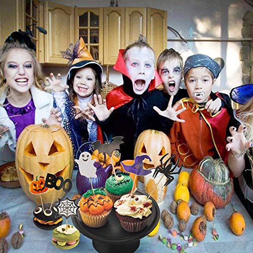 Homo Trends - 48 adornos para magdalenas de Halloween, decoración de tartas de Halloween