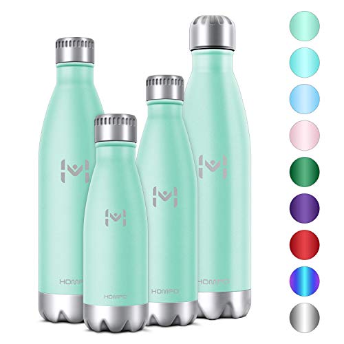 HOMPO Botella de Agua de Acero Inoxidable Botella Termica 750ml, Botella Sin Bpa & Eco Friendly, Mantiene Bebidas frías por 24h y Calientes por 18h, Adecuada para Viaje, Deporte, Bicicleta, Gimnasio