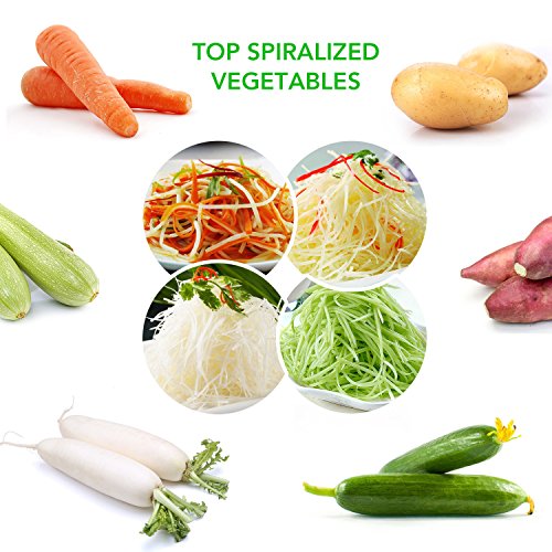 HOMPO - Cortador de verduras en espiral, cortador de pastas y aperitivos, herramientas de cocina