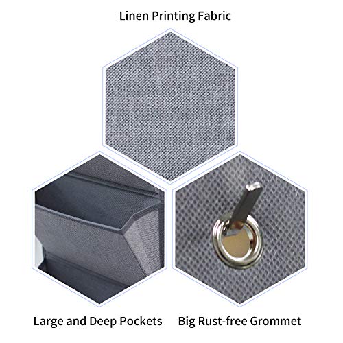 homyfort Estanteria Colgante para Organizar - Colgadores de Puerta con 6 Bolsillos, Estanterías de Tela para Colgar en Las Puertas o en la Pared, para Juguetes, Ropa, Gafas de Sol, Gris, MAGAZINE1