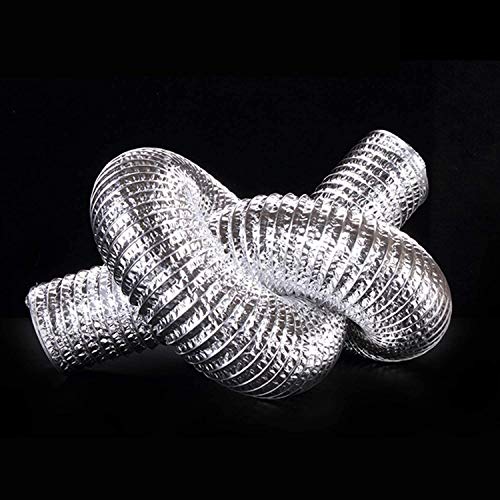 Hon&Guan Manguera Flexible de Ventilación de Aluminio Tubo Salida Aire para Baño, Kitchen Campana（ø100mm*2m,Plata）