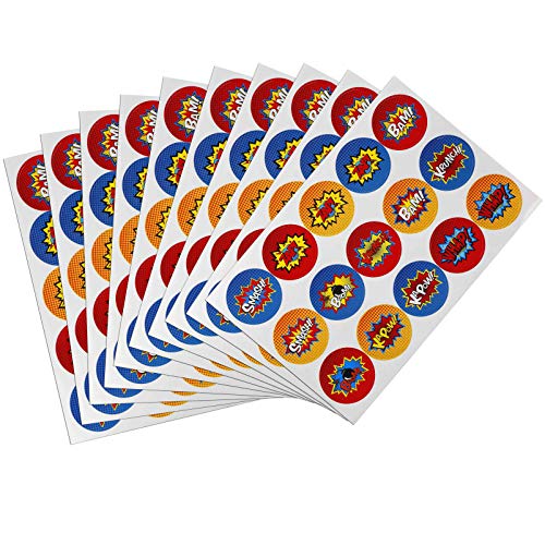 HONGXIN-Shop Pegatinas de Superhéroes Divertidas Adhesivo Sticker Decoración para Niños Fiesta Marcador Libro de Recortes 10 Hojas de 150 Piezas