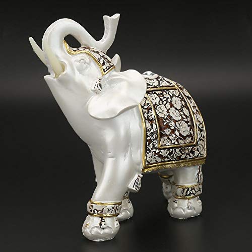 Hongzer Figuras de Elefante con trompa hacia Arriba, Estatua de Adornos de Modelo de Elefante Exquisito Vintage, decoración de hogar de Figuras de Elefante