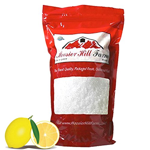 Hoosier Hill Farm - Ácido cítrico (1 kg) 100% puro de calidad alimentaria de cristales finos de Anhydrous E330