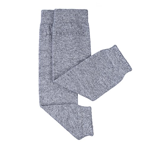 Hoppediz – Cachemira/Lana de merino bebé calentadores de la pierna (gris)