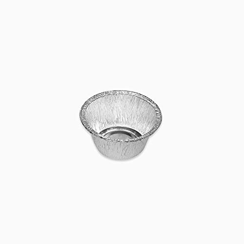 Horeca Collection Molde de Aluminio Redonda Ideal de flanera, para Magdalenas, Tartas de Huevo, Mini Tartas o Cupcakes - tamaño Ø8x3,8cm - 336 uds