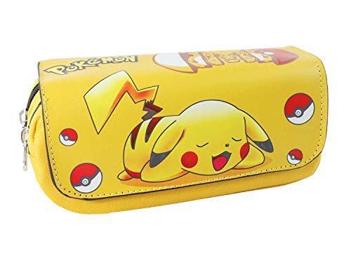 Hot New Pokemon Purse Pen Cases Pouch Lovely Cartoon Anime Pocket Monster Stationery Holder Pencil Purse Leather Cosmetic Bag 20 * 9 * 6.5cm