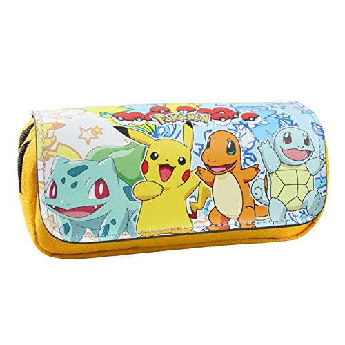 Hot New Pokemon Purse Pen Cases Pouch Lovely Cartoon Anime Pocket Monster Stationery Holder Pencil Purse Leather Cosmetic Bag 20 * 9 * 6.5cm