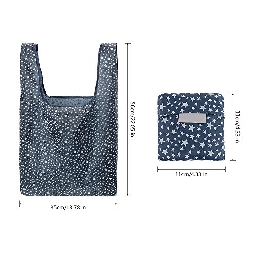 Hotbesteu 5pcs Bolsa Compra Plegable Reutilizables para Comprar Bolsa de Tela para Compras Ligero Bolsas de Supermercado