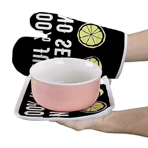 HOTLIFE-234 - Juego de guantes de aislamiento, 100 % sin semillas, resistentes al calor, juego de manoplas para horno, para horno, barbacoa y microondas