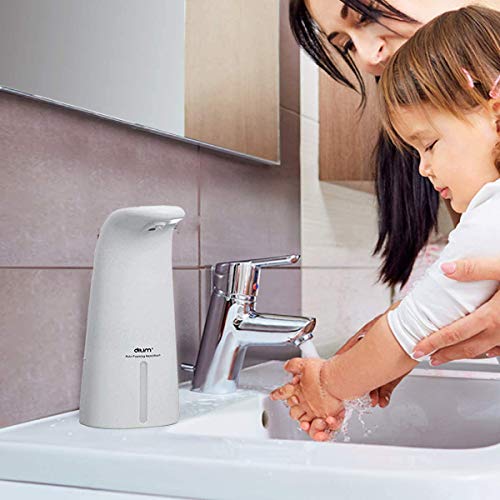 HOTSO Dispensador de jabón automático, espuma sin contacto montado en la pared, con sensor de movimiento, loción líquida automática, dispensador de jabón para cocina, baño, hotel, oficina, restaurante