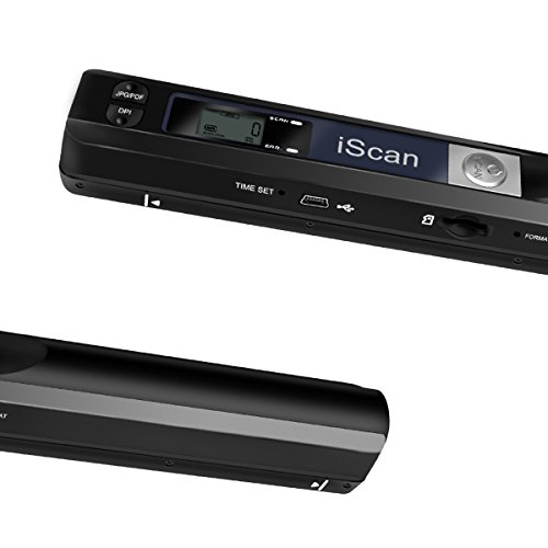 Houkiper Escáner Portátil, Escáner De Documentos De Mano Escáner De Imágenes A4 Tamaño A4 900dpi Jpg Formato Pdf Pantalla LCD