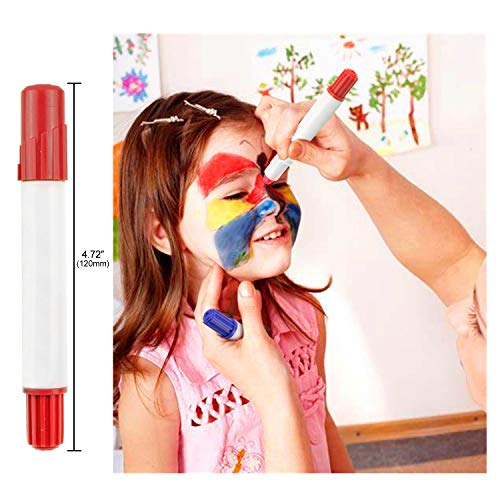 HOWAF 12 Colores Pinturas Faciales y Corporales, Lapices Faciales - Kit de Decoración de Halloween, Cosplay de Maquillaje Navidad y Fiestas - No Tóxico, Adecuado para Embarazadas y Niños