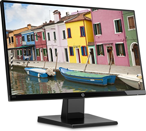 HP 22w - Monitor 21.5" (Full HD, 1920 x 1080 pixeles, tiempo de respuesta de 5 ms, 1 x HDMI, 1 x VGA, 16:9), Color Negro