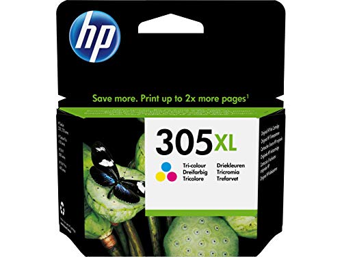 HP 305XL 3YM63AE, Tricolor, Cartucho de Tinta de Alta Capacidad Original, compatible con impresoras de inyección de Tinta HP DeskJet Series 2700, 4200, Envy Series 6020, 6030, 6400, 6430