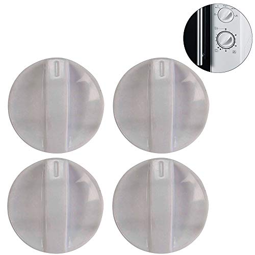 Hpamba Universal Cocina de Gas Botones de Control Gas Perillas Botones Estufa de Gas Perilla de Metal Perilla Horno Cocina Control Universal Perilla universales de Control Horno (4 piezas, blancas)
