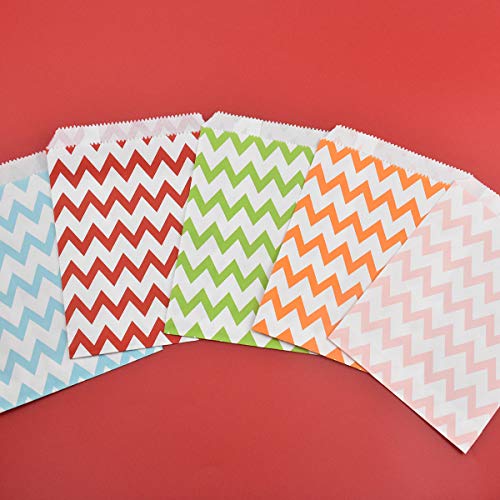 HQdeal bolsas de papel, 125pcs Bolsas Papel Colores, bolsas para chuches, Bolsas de Regalo, Partido Bolsas para cumpleaños, Pequeñas Boda,Recuerdo,Golosinas, Galletas, Nueces, Chocolates