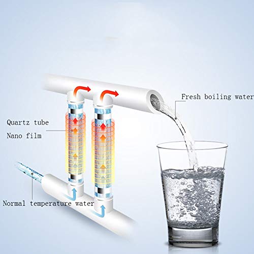 H&RB Dispensador de Agua de sobremesa Mini de Dos velocidades, 6 Segundos, Enfriador de Agua de mostrador de Carga Superior con Bloqueo de Seguridad para niños,Pink