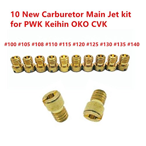 Hrph 20 Piezas Carburetor Jet Principal Kit Set Slow/Pilot Jet para PWK Keihin OKO CVK