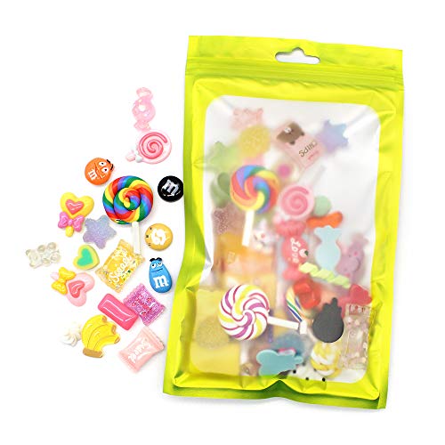 HRR 100 Piezas Bolsas de Alimento de Cierre Resellable Mylar Bolsa con Cierre a Prueba de Olor de Papel Aluminio con Ventana Transparente （Verde y Rosa 4,7 x 7,9 Pulgadas）