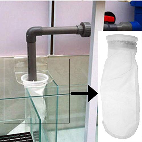 HRTFILTERS Paquete de 5 Calcetines de Malla de Nailon con Filtro de 4 Pulgadas de Anillo, por 15 Pulgadas de Largo, 50/100/200/300 micras, Bolsas de Filtro de Agua líquida