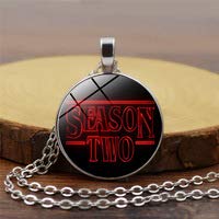 Huang Glass art Riverdale Season Pop cartel de señalización, collares para fans de la película, negro fresco redondo transparente de piedra del tiempo colgantes jóvenes