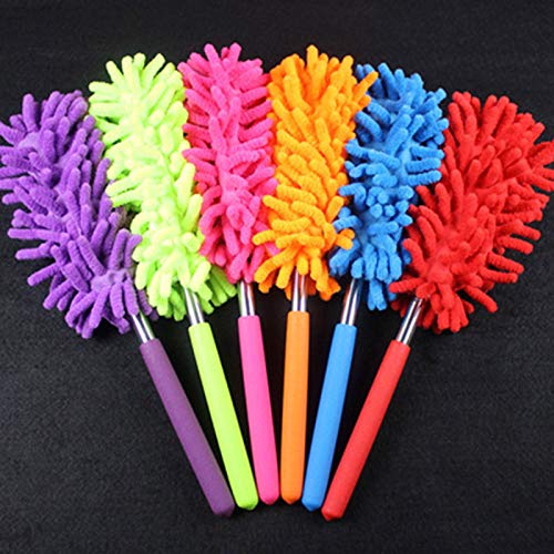 huangThroStore Plumero de Microfibra Suave y Extensible, Limpieza de casa, Mango Largo, retráctil, para artículos frágiles, para el Coche, la Oficina o el hogar (Flexible)