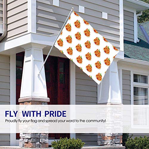 huatongxin Bandera del jardín Patry Bandera Outdoor Bandera Bandera del jardín Funny Table Tennis Outdoor Yard Bandera Wall Lawn Banner Home Bandera Decoration 3' X 5'Spaghetti Italian Food