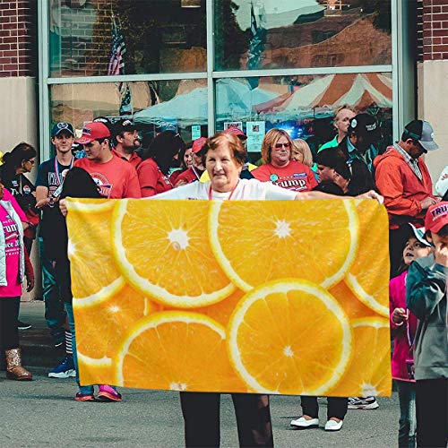 huatongxin Bandera del jardín Patry Bandera Outdoor Bandera Bandera del jardín Funny Table Tennis Outdoor Yard Bandera Wall Lawn Banner Home Bandera Decoration 3' X 5'Fruits Food Oranges Orange