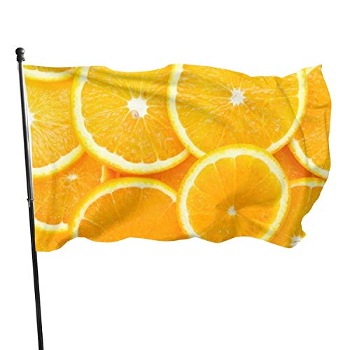 huatongxin Bandera del jardín Patry Bandera Outdoor Bandera Bandera del jardín Funny Table Tennis Outdoor Yard Bandera Wall Lawn Banner Home Bandera Decoration 3' X 5'Fruits Food Oranges Orange