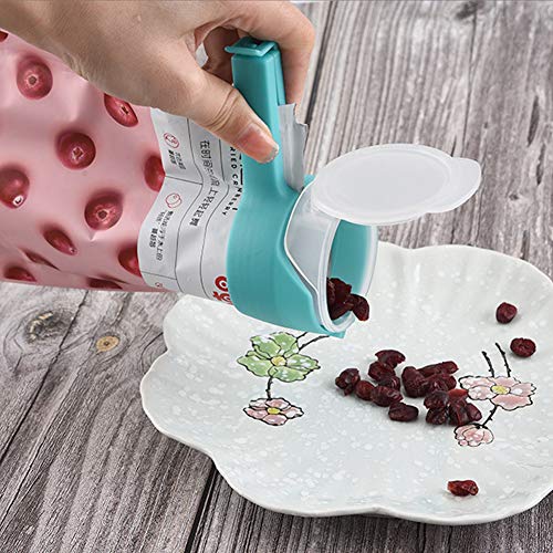 Huaxiangoh Clips de Sellado de Alimentos para Almacenamiento,Uso para Pinzas de Almacenamiento de Comida Casera, Clips de bolsas de alimentos de plástico con tapa Boquilla de Congelador 4PCS