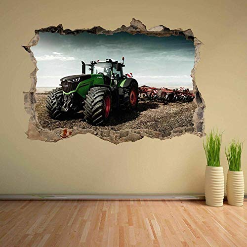 HUAXUE Farm Tractor Etiqueta de la pared Mural Calcomanía Fábrica Maquinaria agrícola Niños Habitación de niño