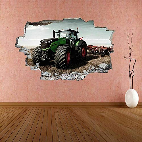 HUAXUE Tractor Etiqueta de la pared Mural Calcomanía Fábrica Maquinaria agrícola Niños Habitación de niño