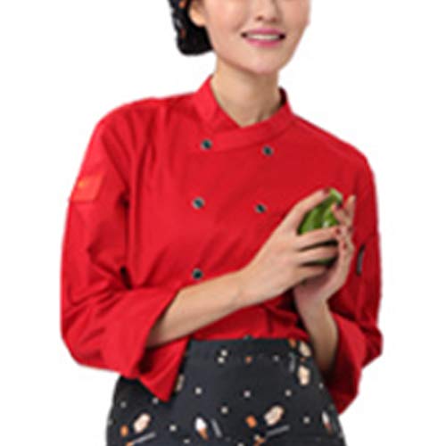 Huicai Chef Masculino Ropa de Trabajo Catering Restaurante Barbacoa Comer Ropa de Trabajo Manga Corta Top Delgado