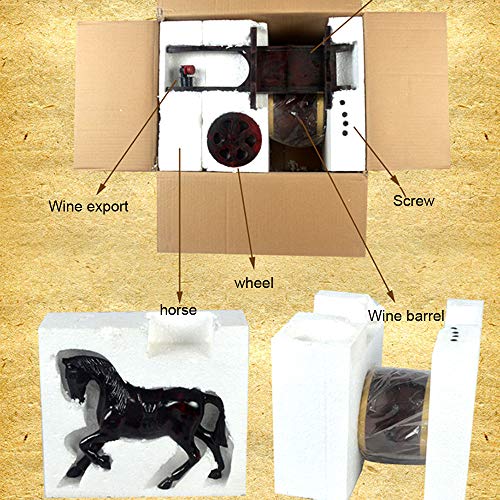 HUIHUI Barril De Vino Barril De Roble Coche De Caballos Barril De Vino Creativo Vino Blanco Vino De Carga Barril De Venta por Cuenta Propia Cerveza 3L5L10L Litro (Size : 5L)