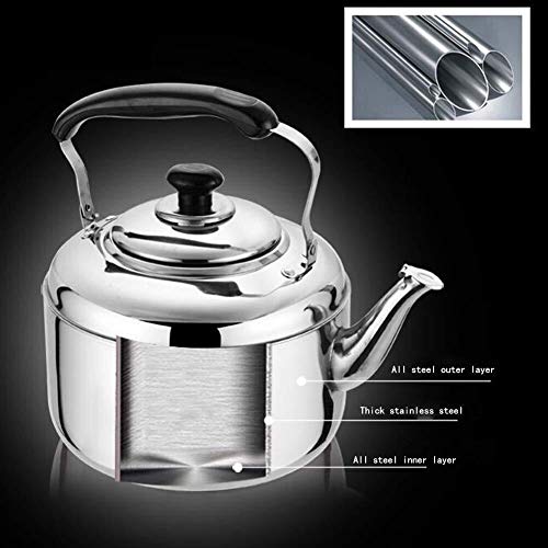 HUIYUAN Tetera silbante Tetera con Silbido De Acero Inoxidable, Estufa De Inducción, Hervidor De Agua For Todos Los Tipos De Placas/Quemadores Apto para la Cocina (Color : 6.5L)