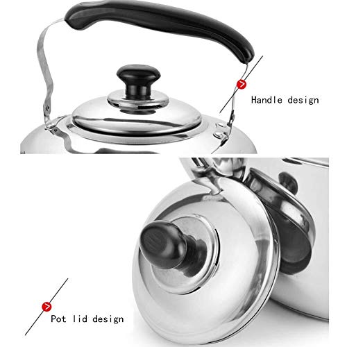 HUIYUAN Tetera silbante Tetera con Silbido De Acero Inoxidable, Estufa De Inducción, Hervidor De Agua For Todos Los Tipos De Placas/Quemadores Apto para la Cocina (Color : 6.5L)